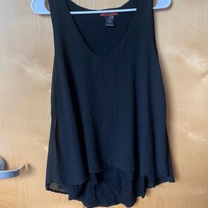 Black Scoop neck business tank
